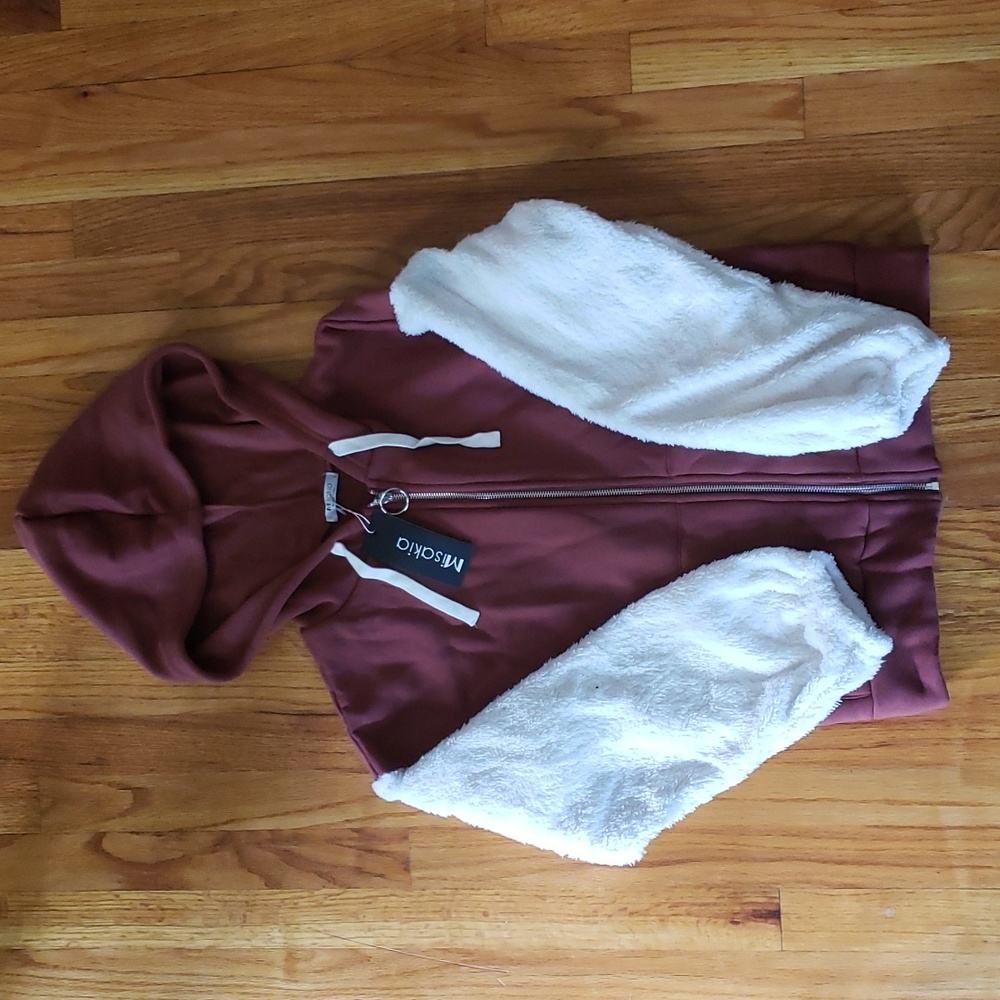 NWT Misaka Women's Long Sleeve Zip-Up Hoodie